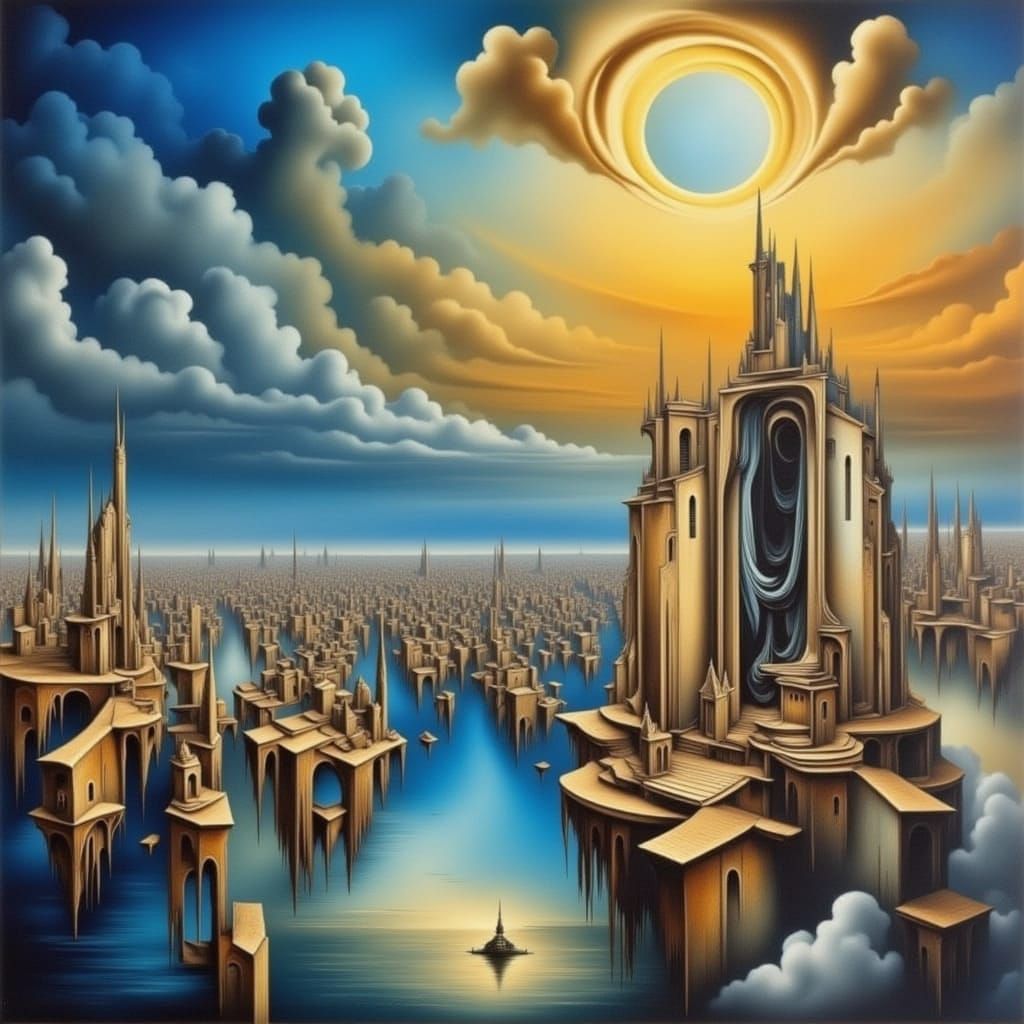 Surreal Abstract Landscape in Strange World Style