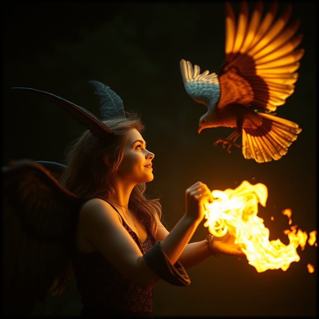 Young Witch Creates Firebird: Cinematic Still