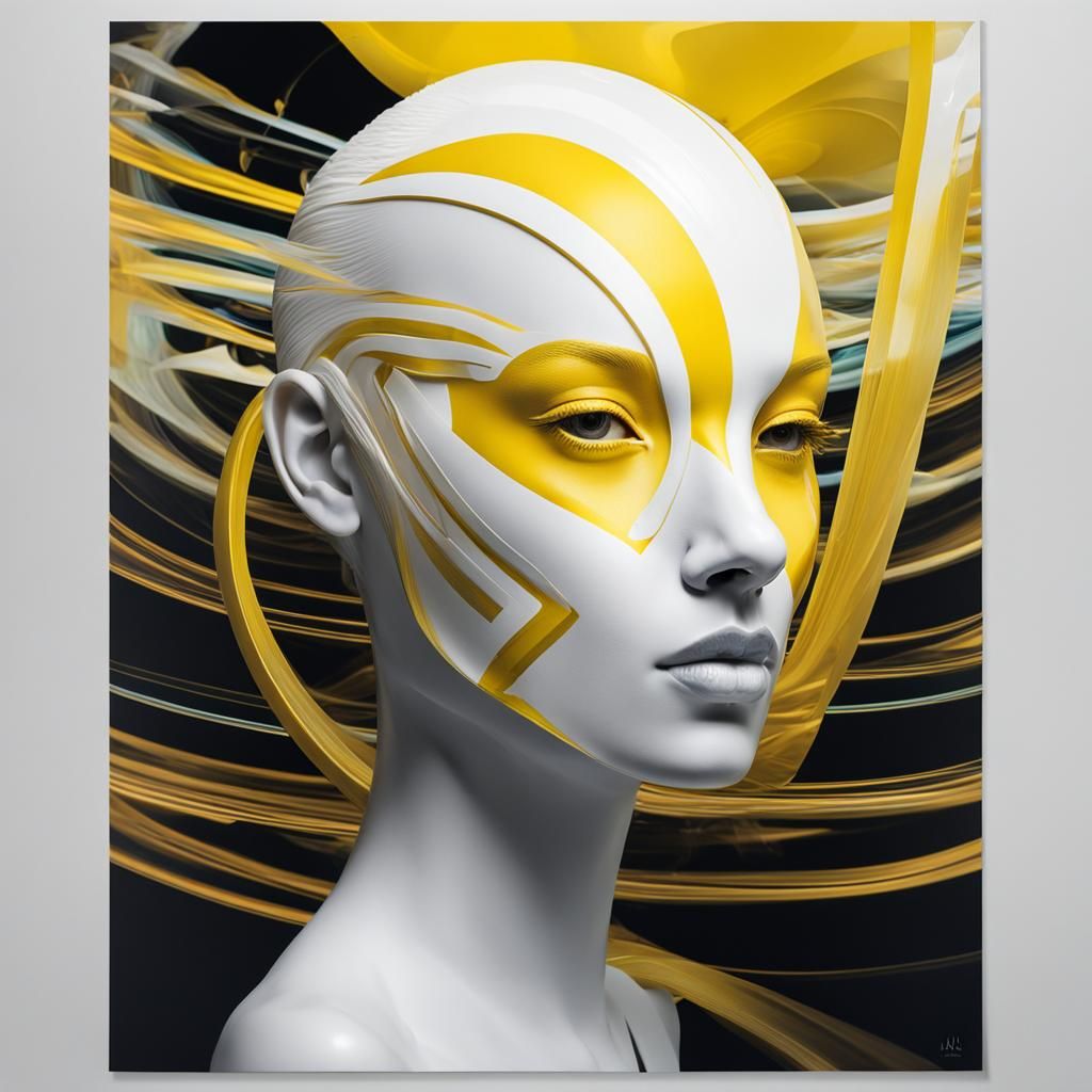 Surreal Anatomy: Woman, Swan, and Galactic Traveler