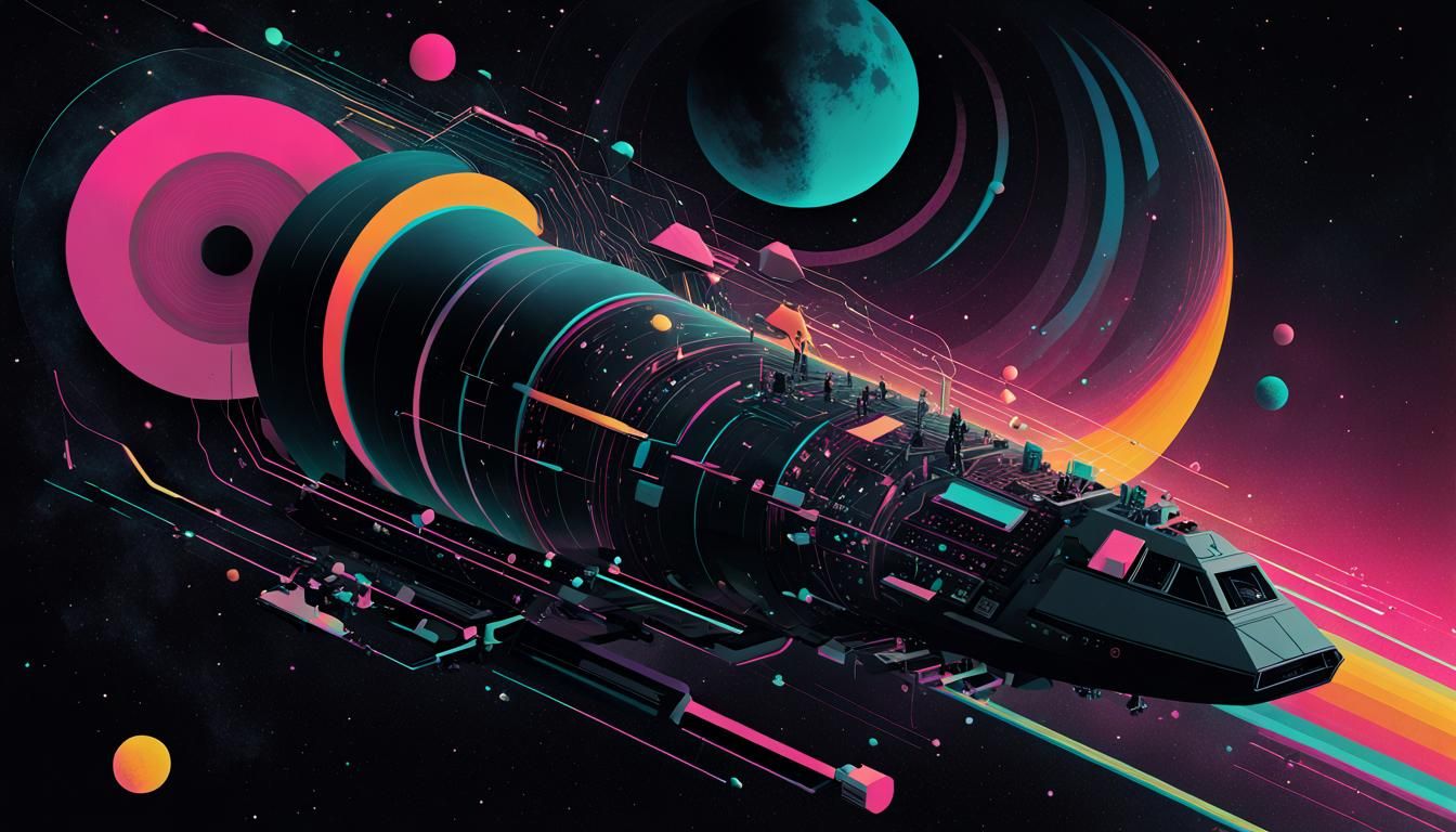 Cosmic Psychedelia: Interstellar Overdrive in Neon Colors