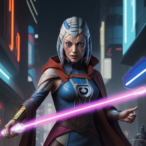 Ahsoka as Cyberpunk Doctor Strange