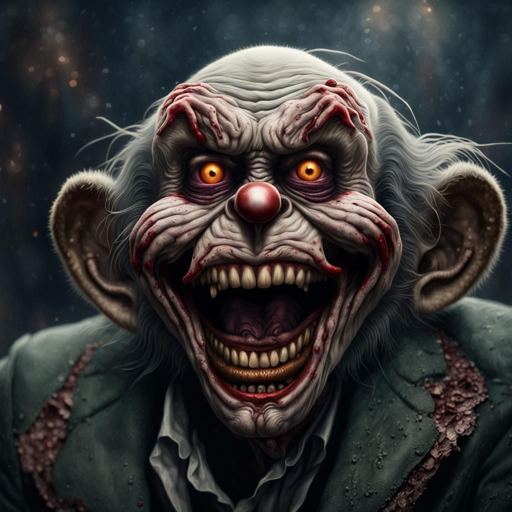 Zombie Monkey Clown: A Digital Matte Painting