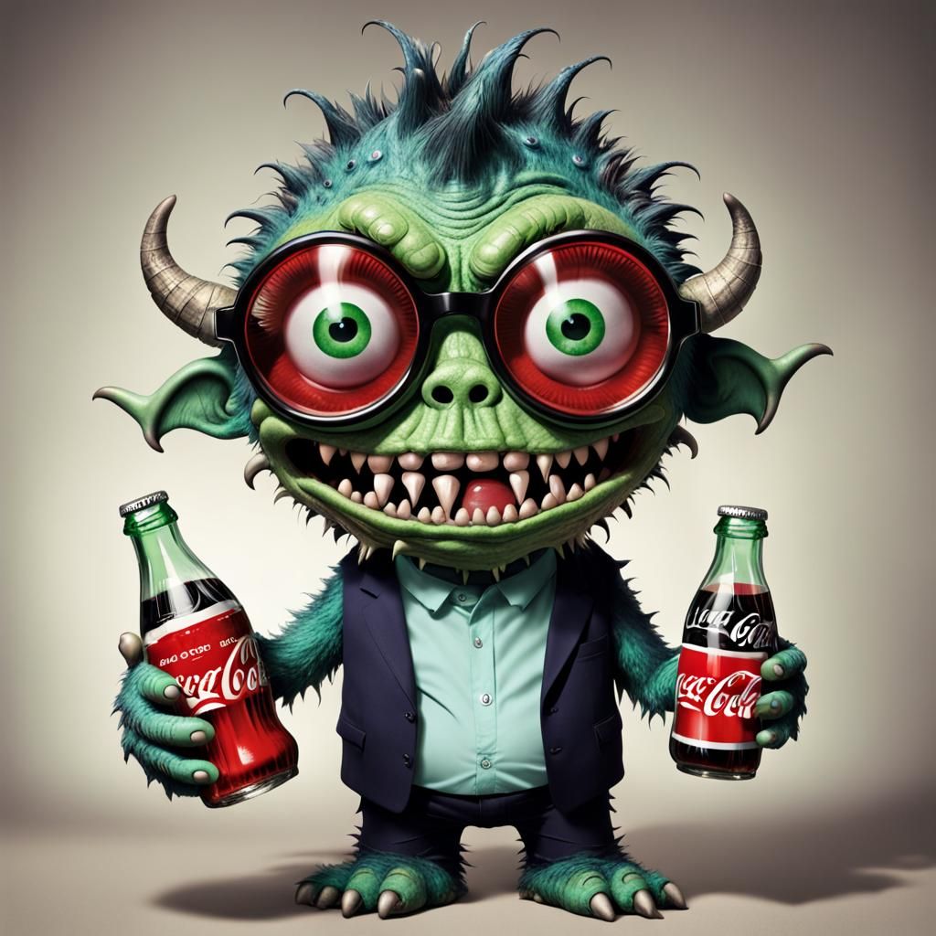 Monster with Coke Bottle Glasses