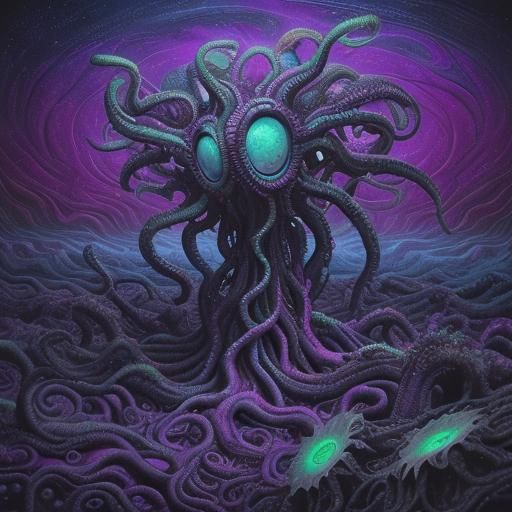Cosmic Surrealism: Tentacles in an Alien Landscape
