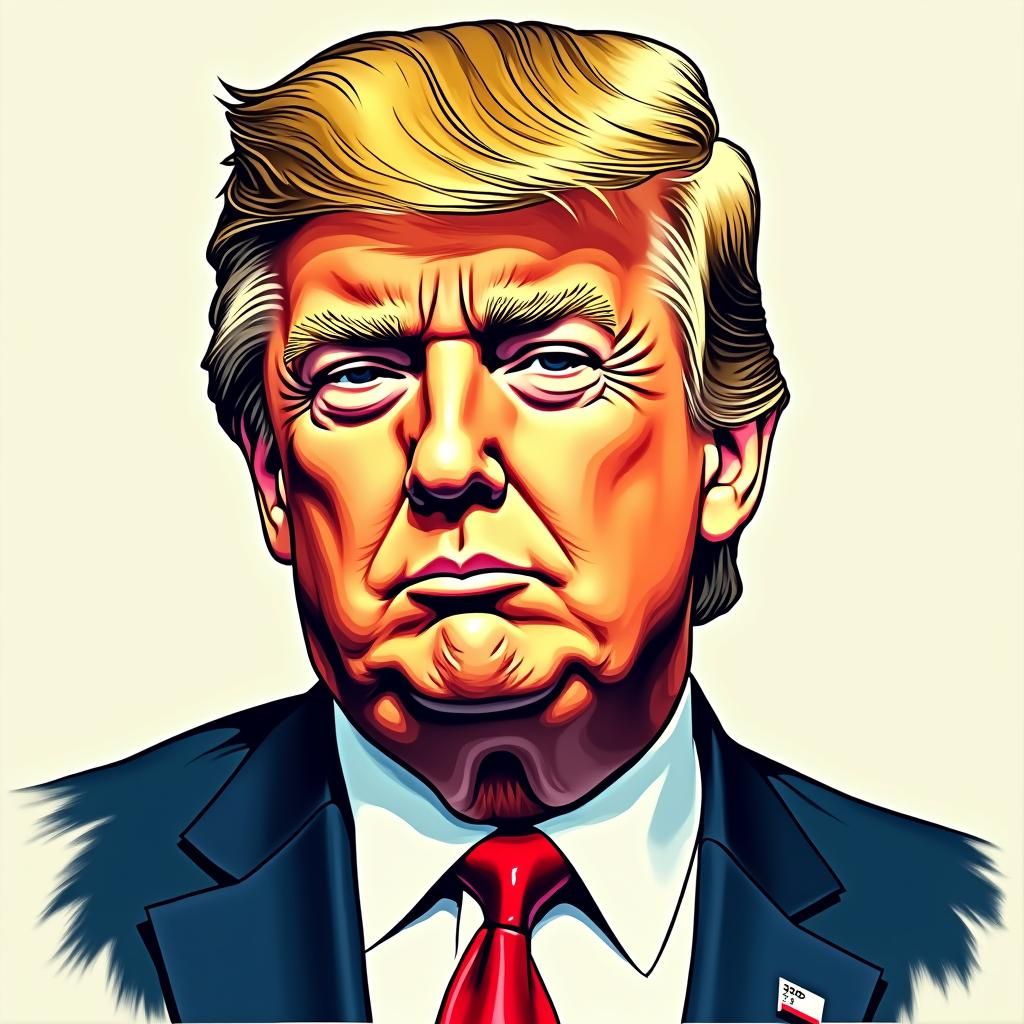 Donald Trump Pop Art Vector Portrait