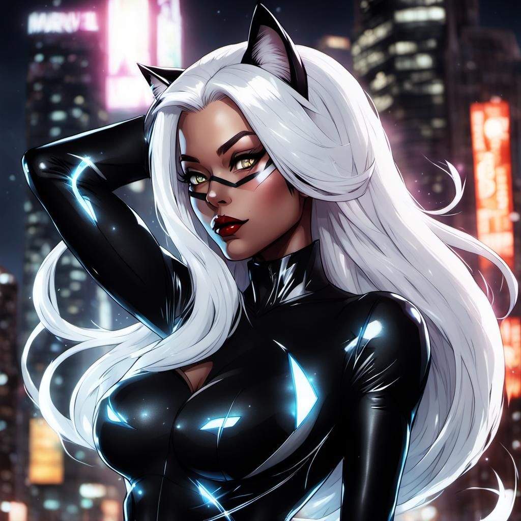 Marvel's Black Cat: Digital Comic Art Portrait