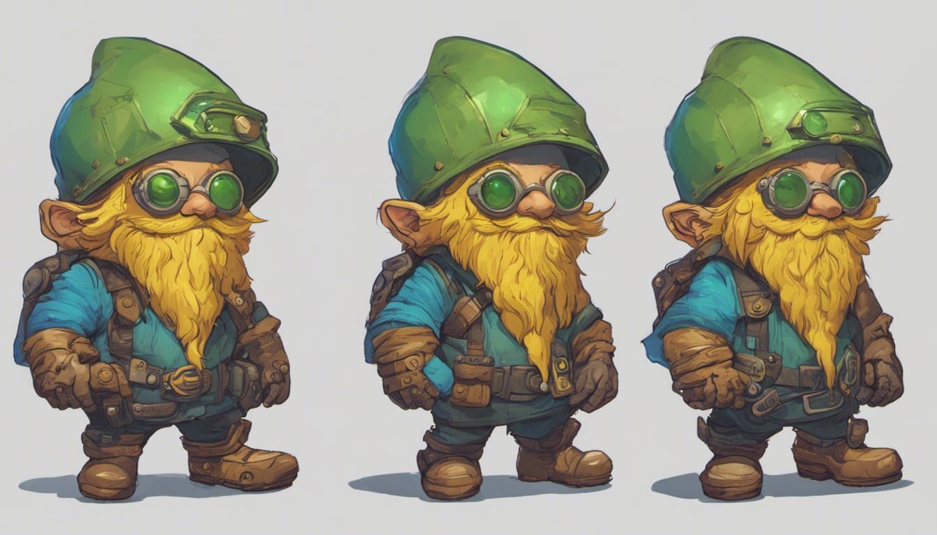 Gnome Artificer in Cyberpunk Magical Armor