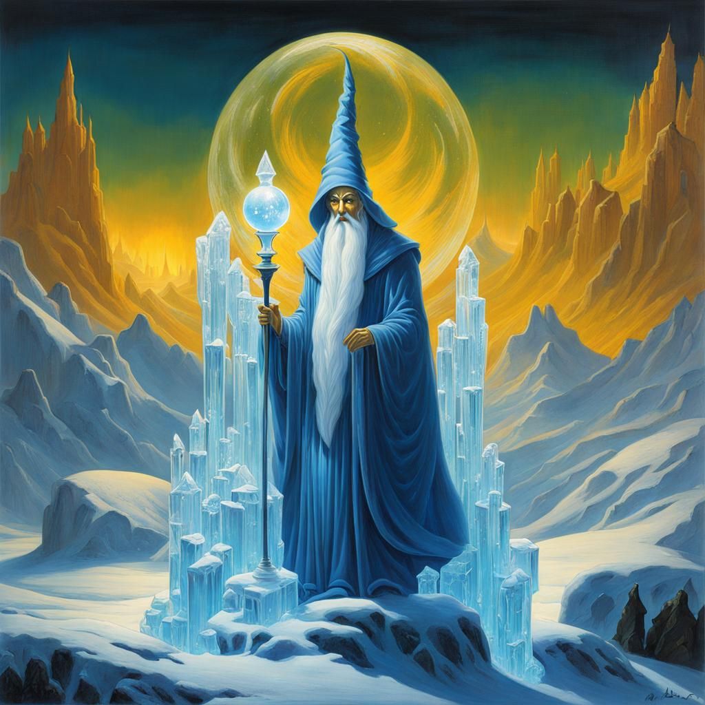 Icy Wizard Sculpture in Chughtai Style
