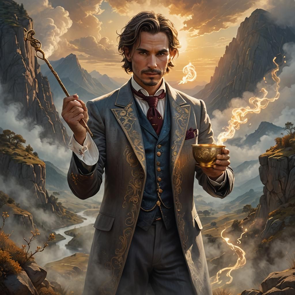 The Magician Portrait in Golden Hour Light