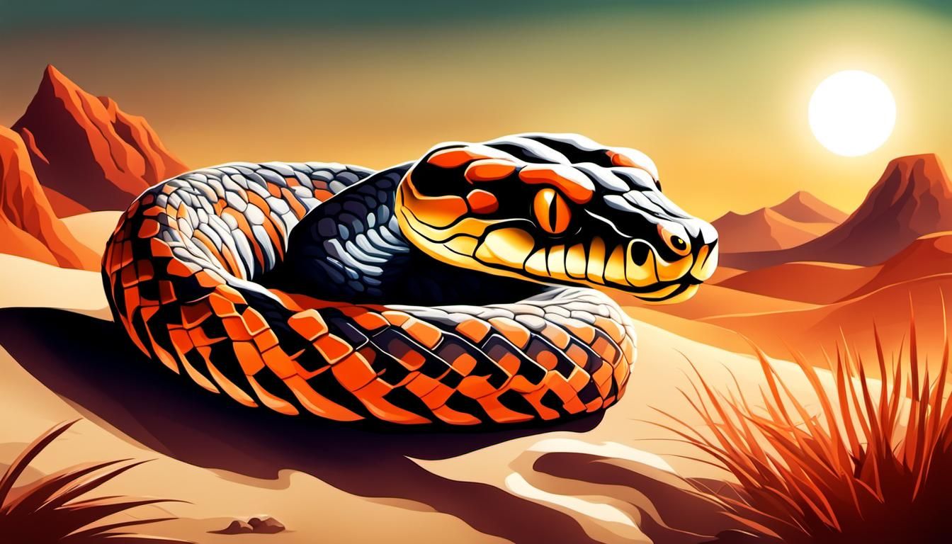 Fantasy Desert: A Majestic Snake