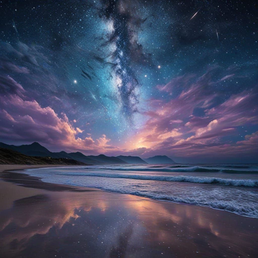 Ethereal Cosmic Encounter: Infinite Stars at Earth's Edge