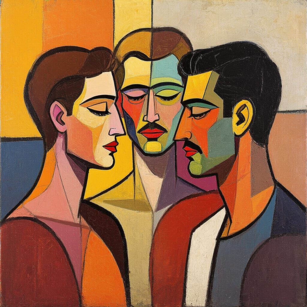 Abstract Expressionism: Interconnected Ethereal Bodies in Wa...