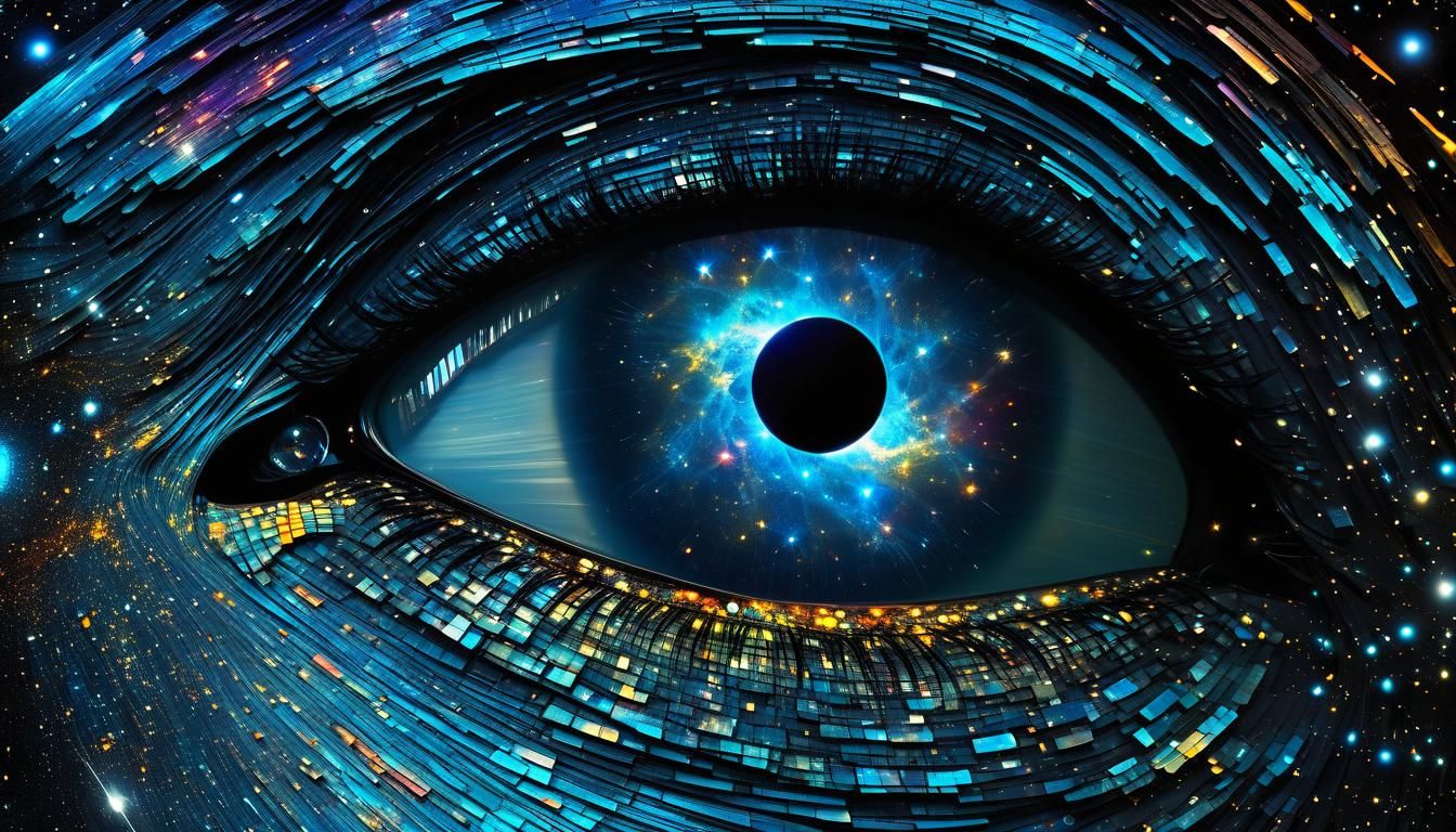 Cosmic Serenade: Hyperdetailed Humanoid by Hubble