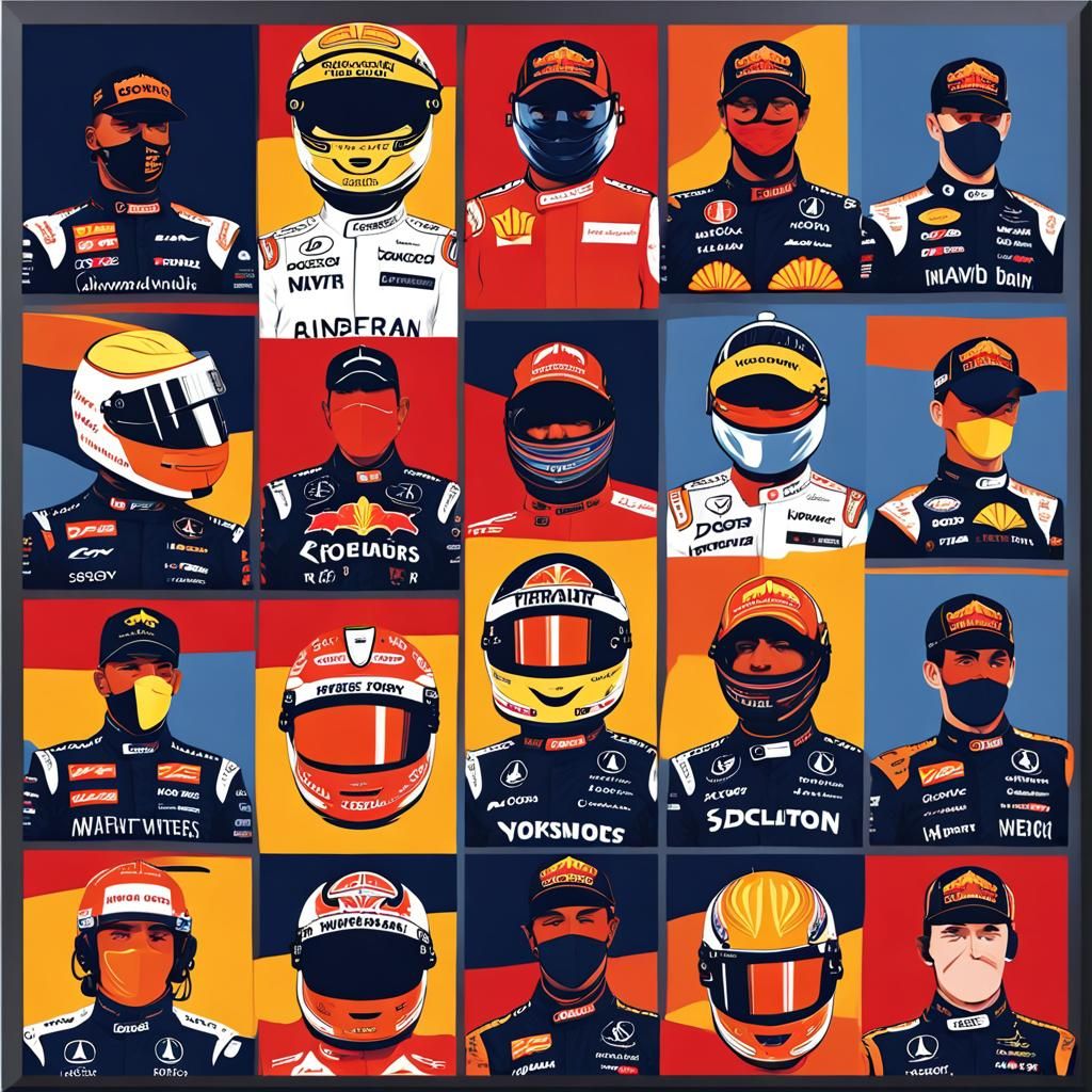 Formula 1 Poster Featuring Hamilton, Verstappen, Norris