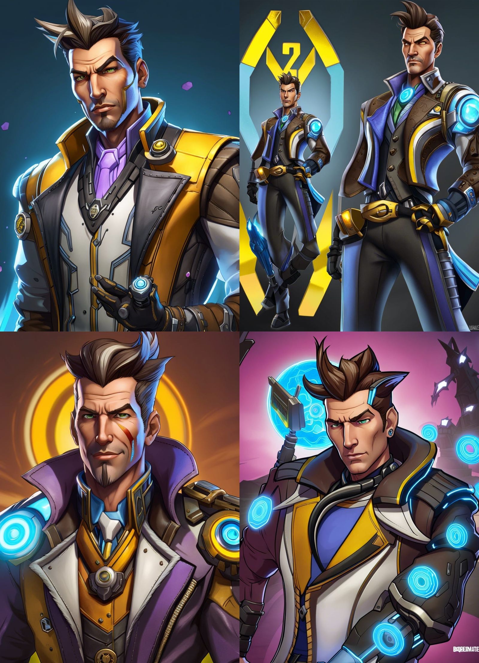 Handsome Jack Overwatch Character Concept Art