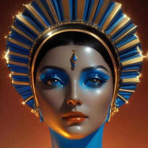 Cleopatra in Glass and Bronze, Max Ernst Style