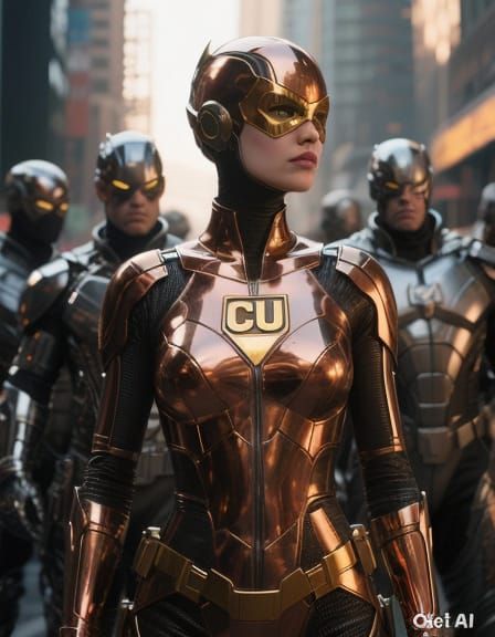 Copper: Metallic Heroine with Copper Skin