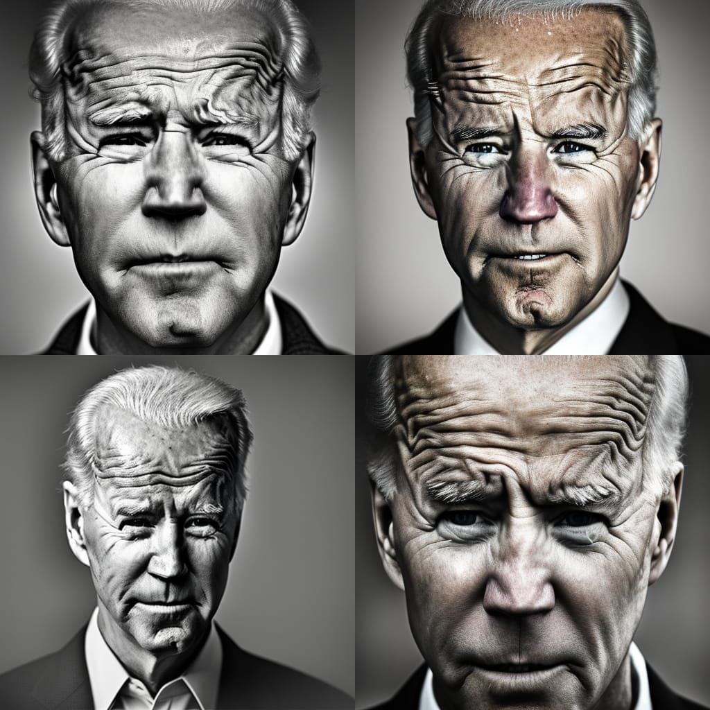 Joe Biden Portrait Inspired by Hyperrealistic Photography