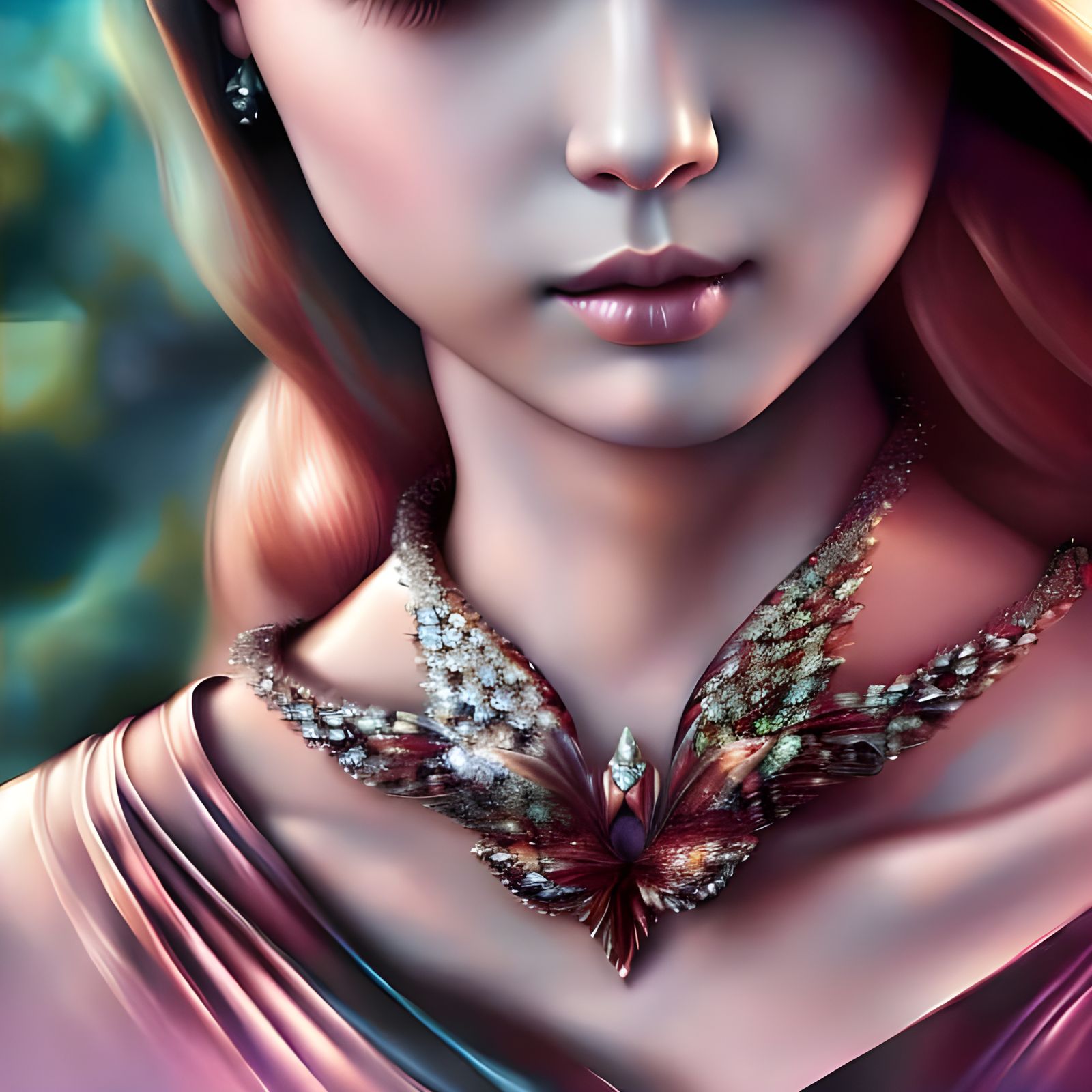 Necklace "Flight Of The Hummingbird"