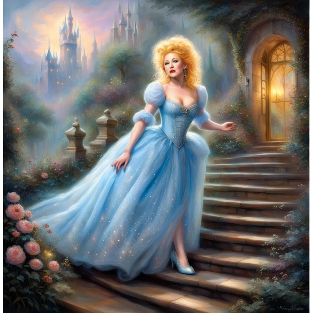 Cinderella as Pop Star in Ethereal Fantasy Style