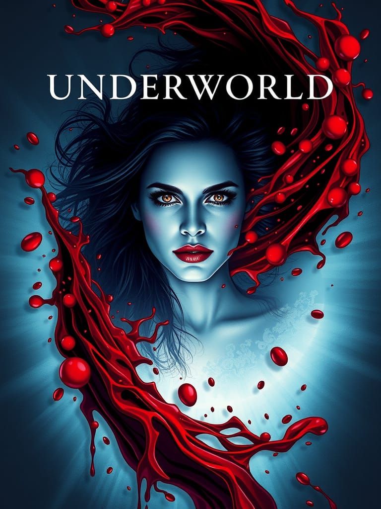 Underworld Movie Poster: Holographic Vampiress Kate Beckinsa...