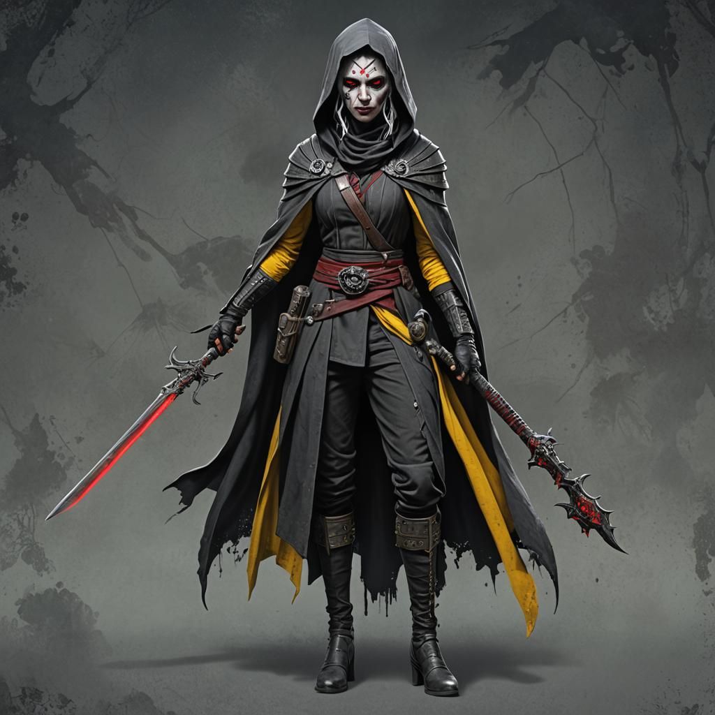 Sith Pureblood with Displacer Beast: Matte Painting