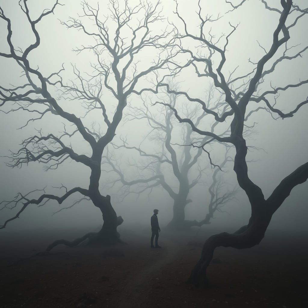 Eerie Landscape in Muted Earthy Tones