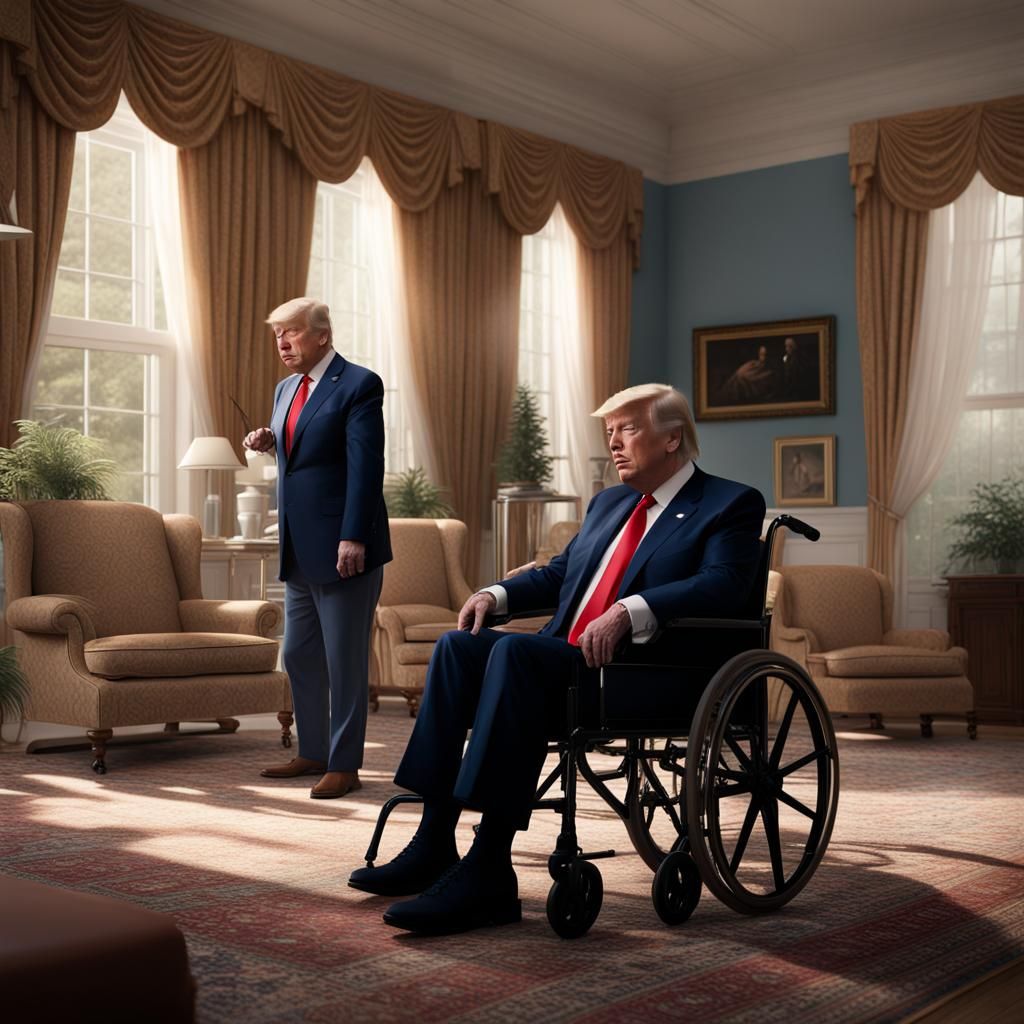 Biden and Trump in Nursing Home, Digital Art