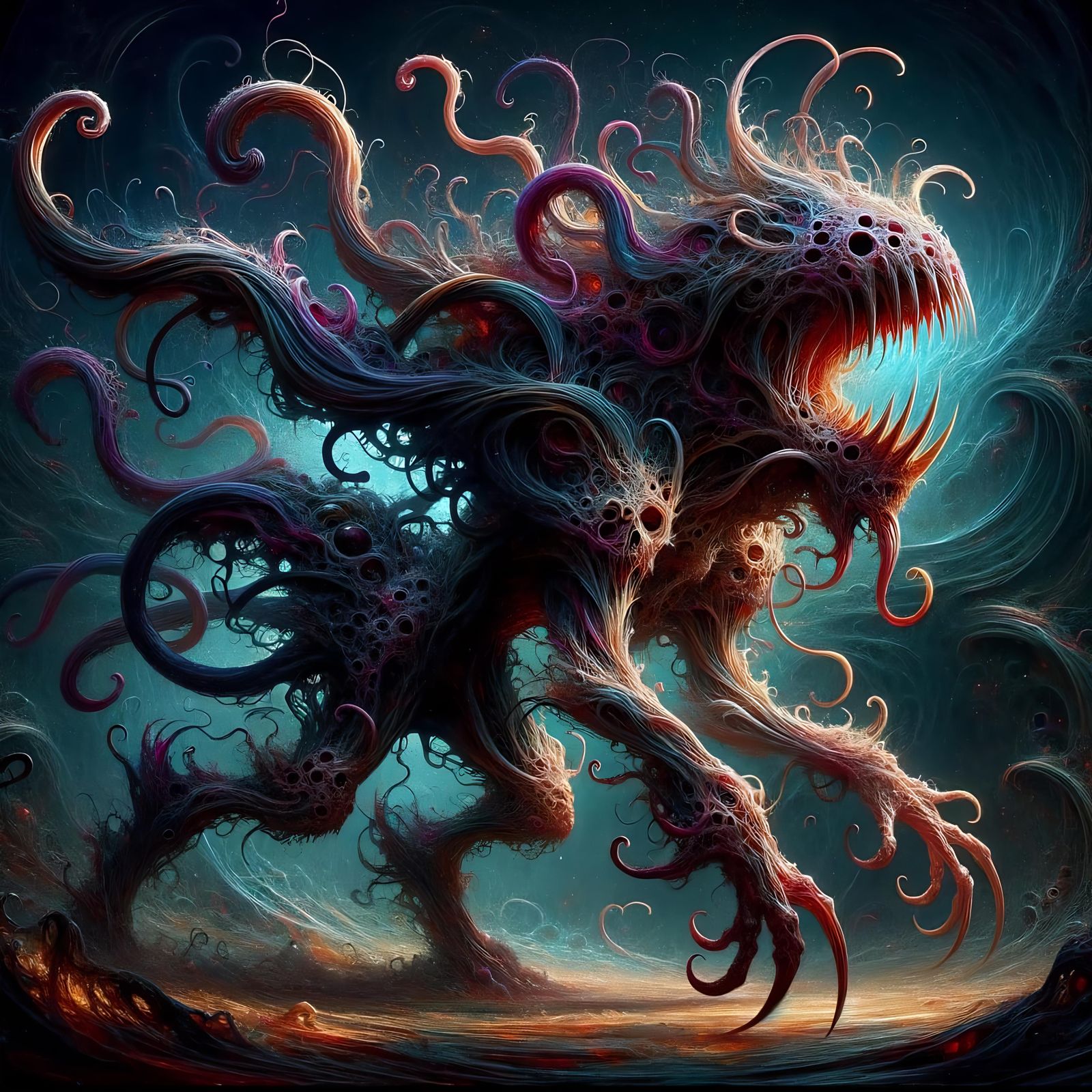 Dark Fantasy Chaos Beast Metamorphosis