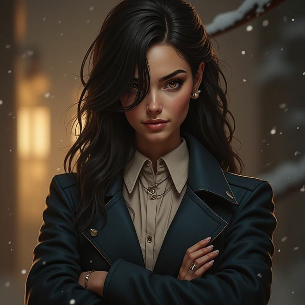 Glowing Winter Enchantress in Weta-Inspired Fantasy Attire