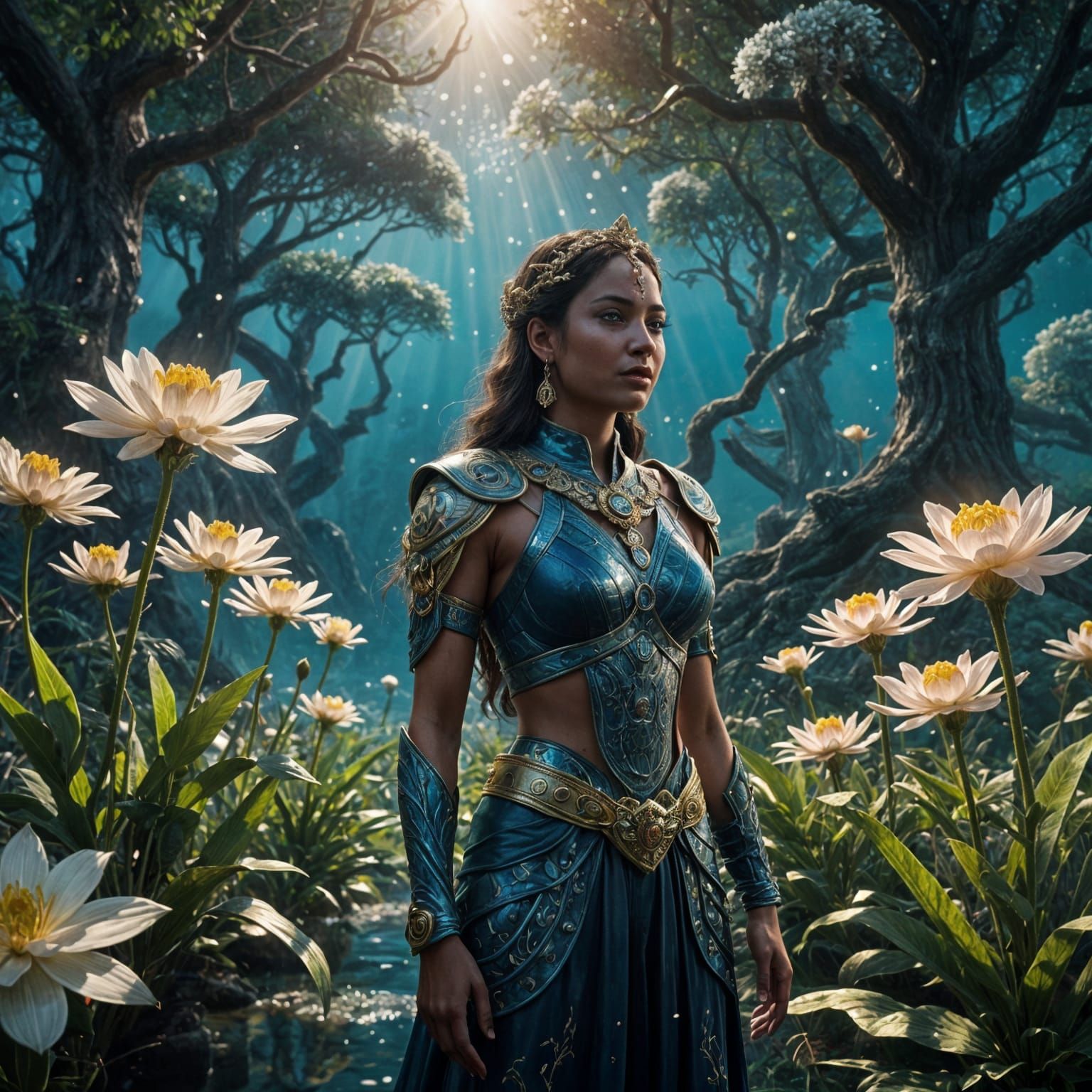 Ancient Angelic Beings in Vibrant, Nascent Ecosystems of Tar...