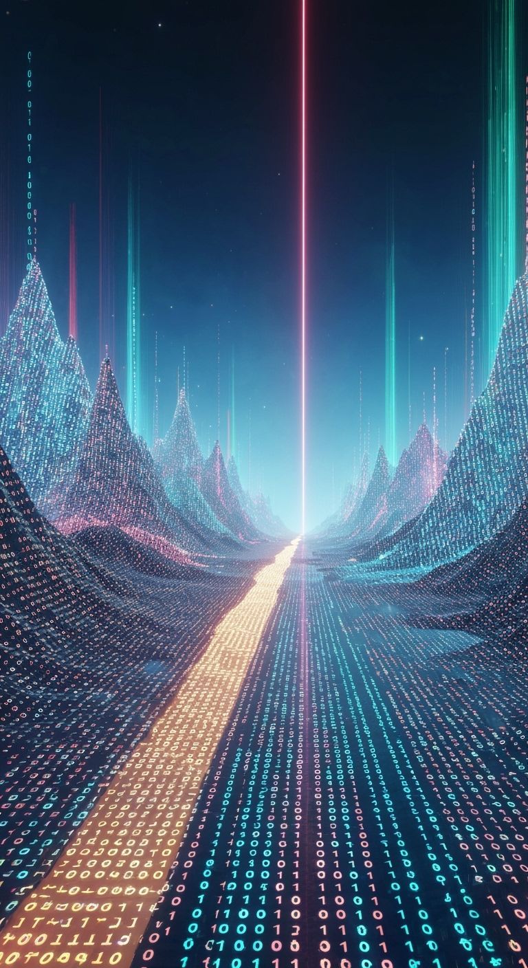 Digital Code Landscape with Binary Mountains