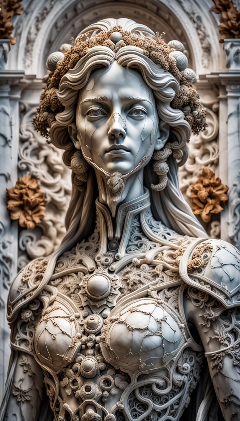AI Marble Sculpture: Hyperrealistic Fusion of Art