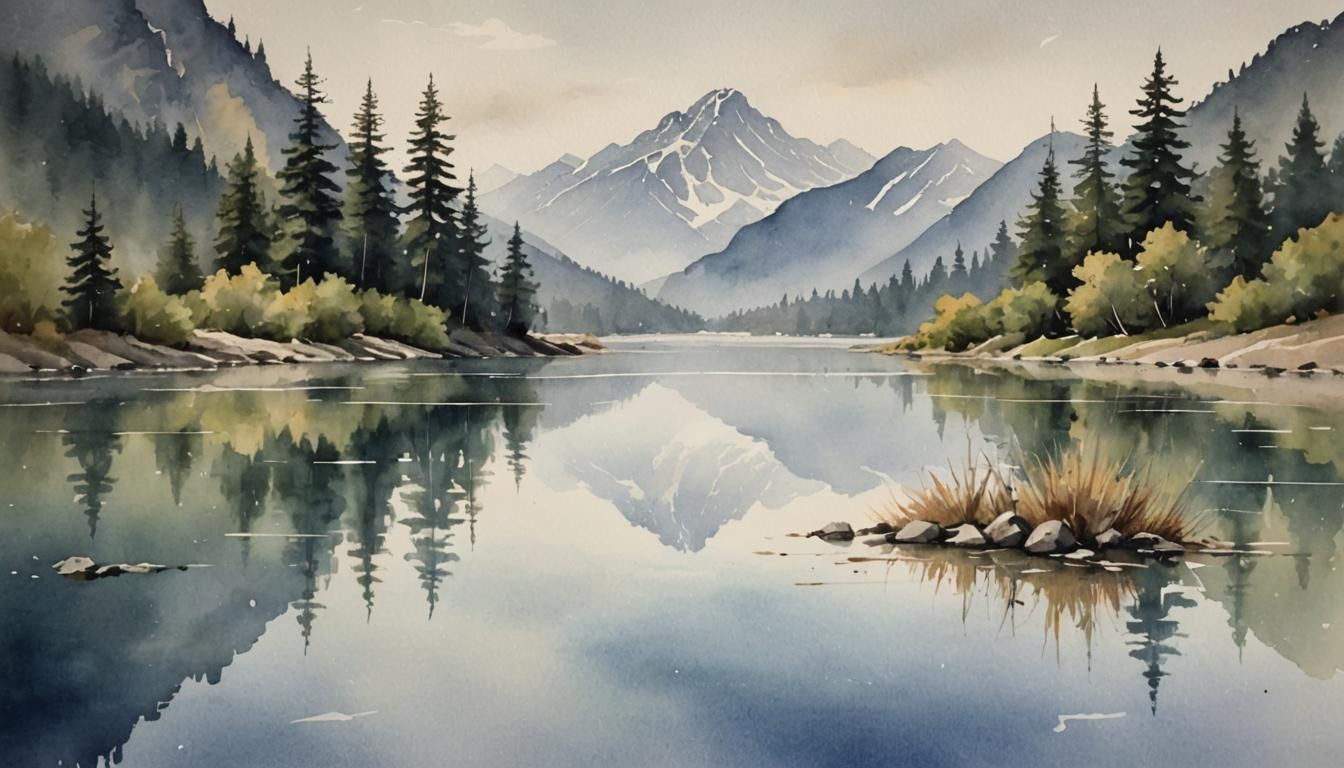 Serene Beauty of a Mountain