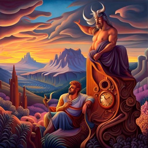 Centaur and Minotaur Sing Elvis: Clockpunk Style