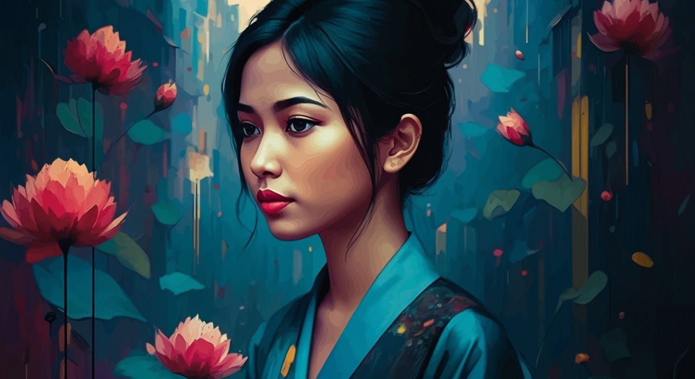 Impressionistic Portrait with Impasto Texture