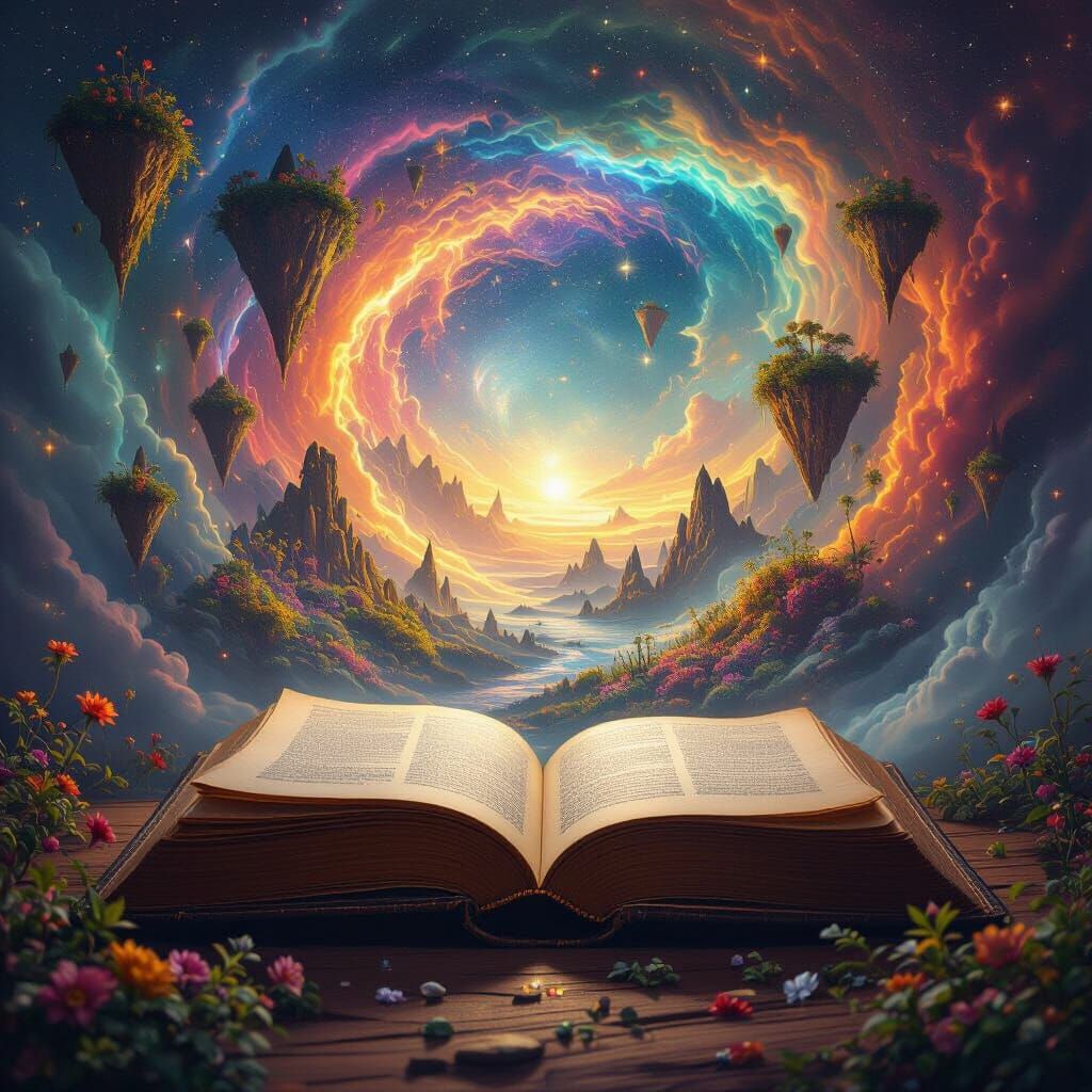 Open Book Portal to Cosmic Imagination
