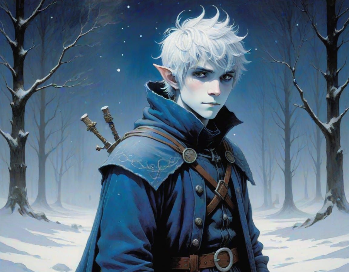 Winter Spirit in Mystical Landscape