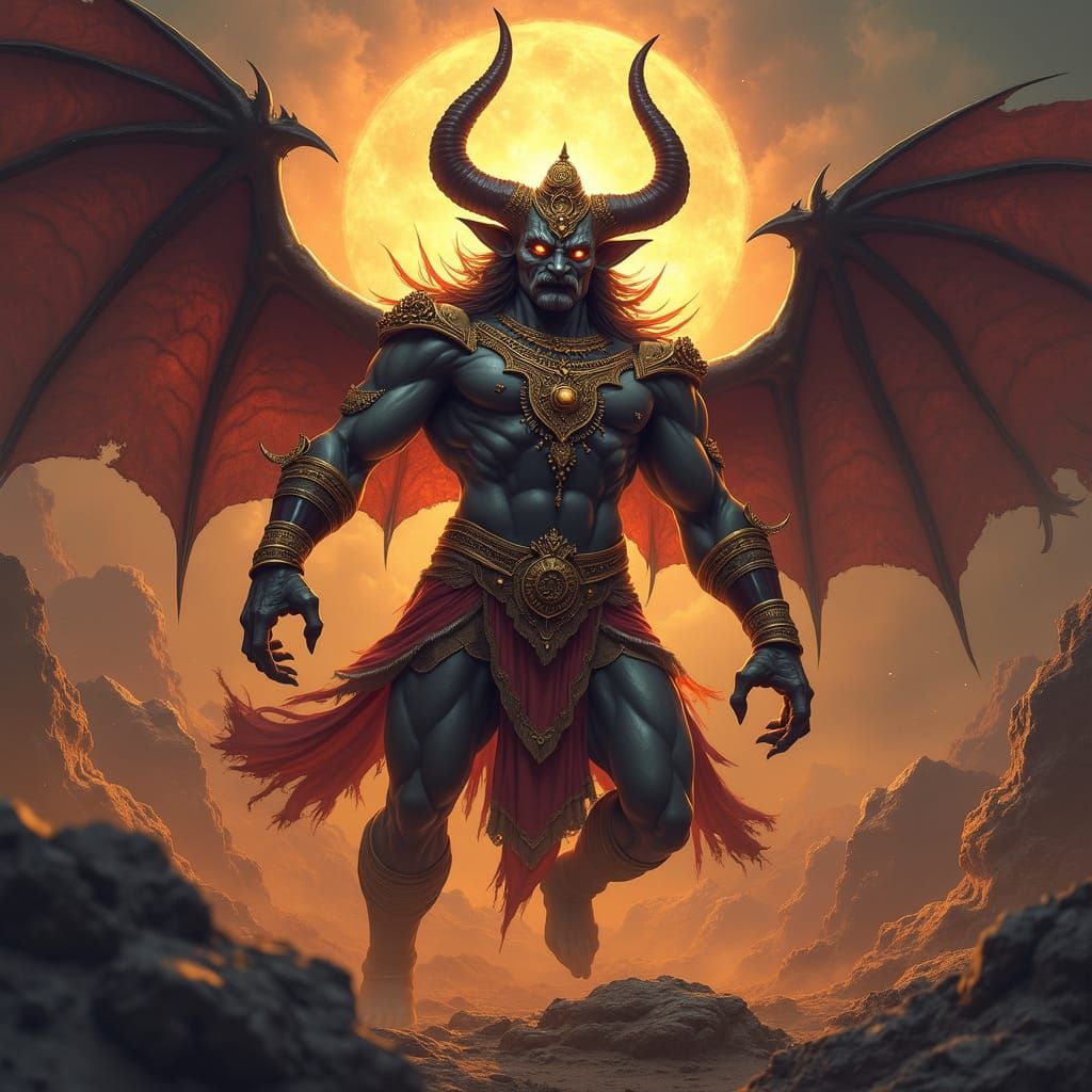 Formidable Vedic Demon Rahu Overcomes Enemies