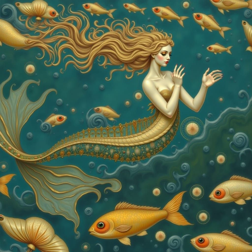 Soothing Turquoise Coast in Impressionist Style