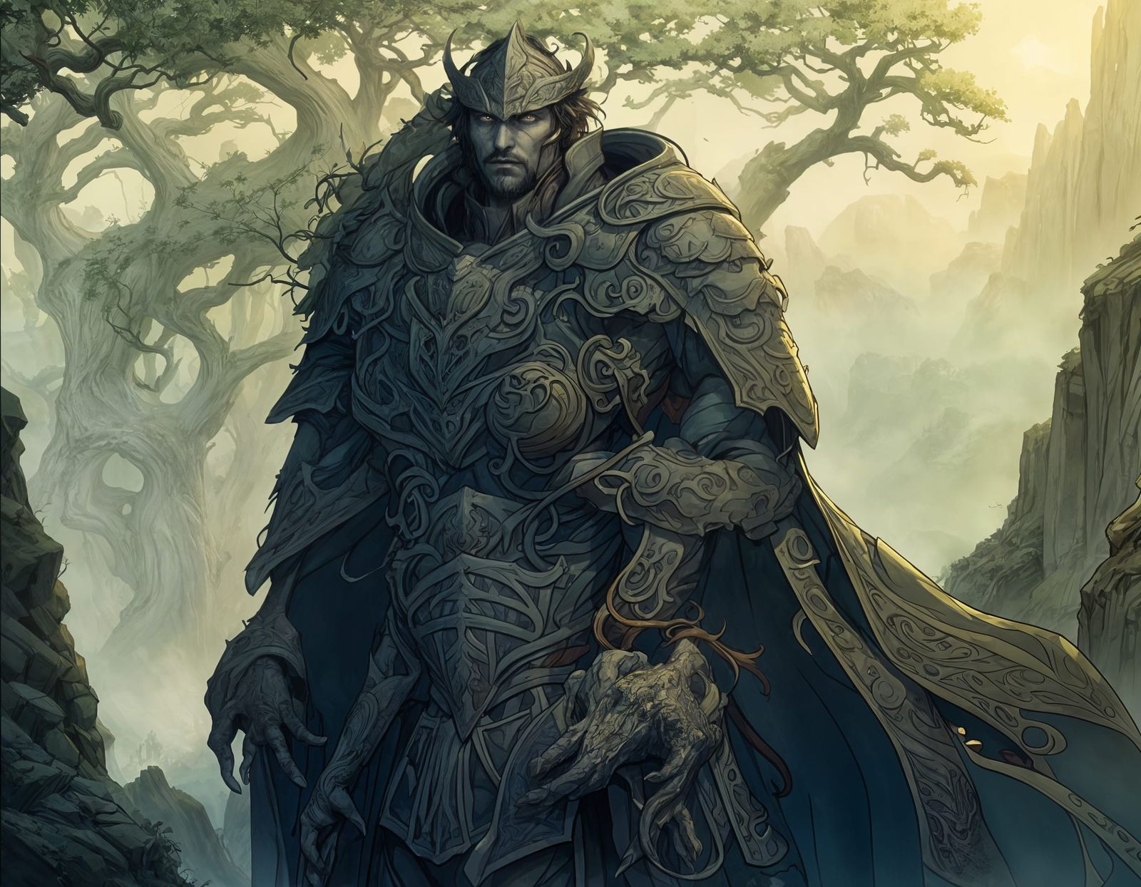 Dark Fantasy Concept Art in Deep Color