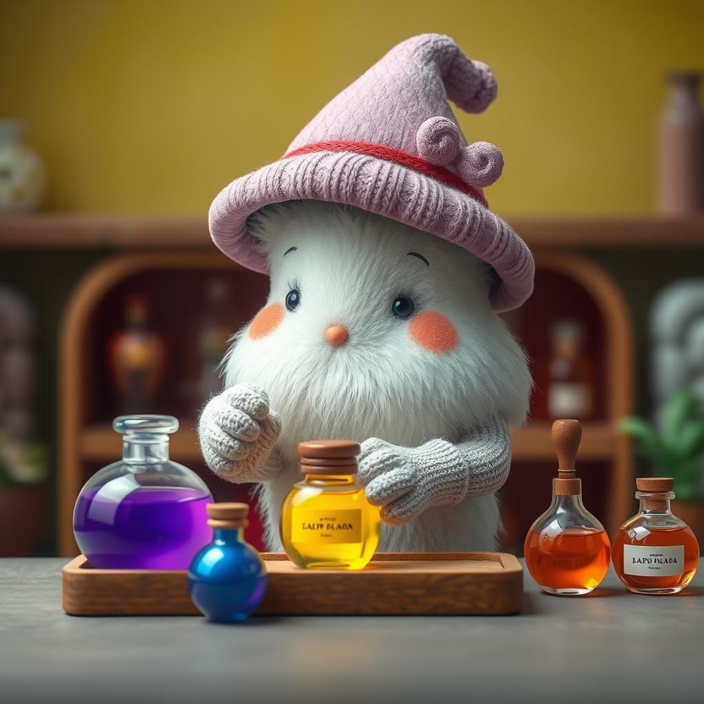 Skunk Perfumer in Ghibli-Inspired Style