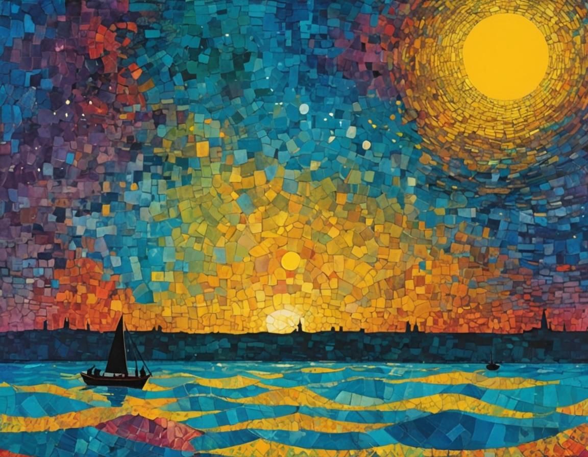 The Lonely Sailor: A Mid-Century Modern Scene