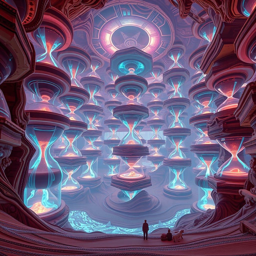 Colossal Desert Labyrinth of Light and Crystal