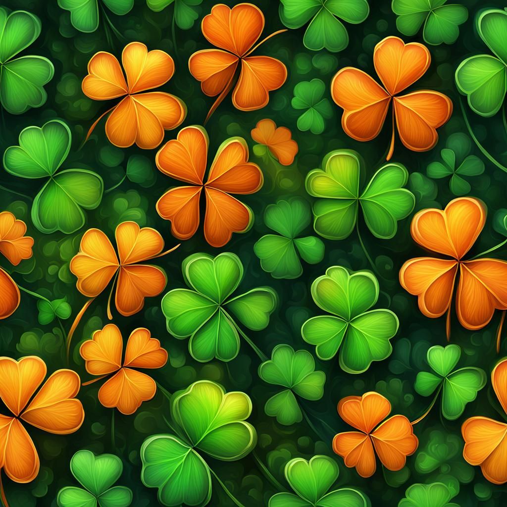 Luminescent Four-Leaf Clover Digital Art