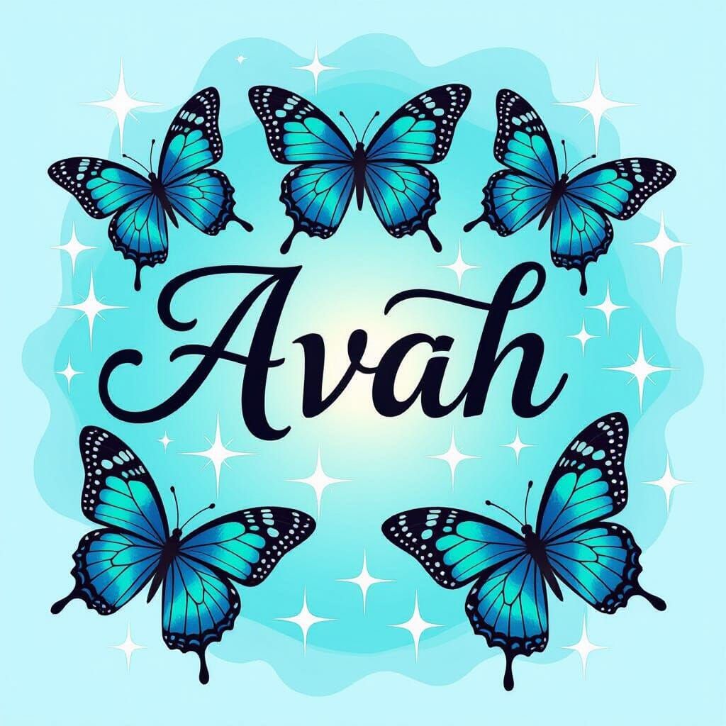 Elegant Airbrush Art: 'Avah' with Butterflies