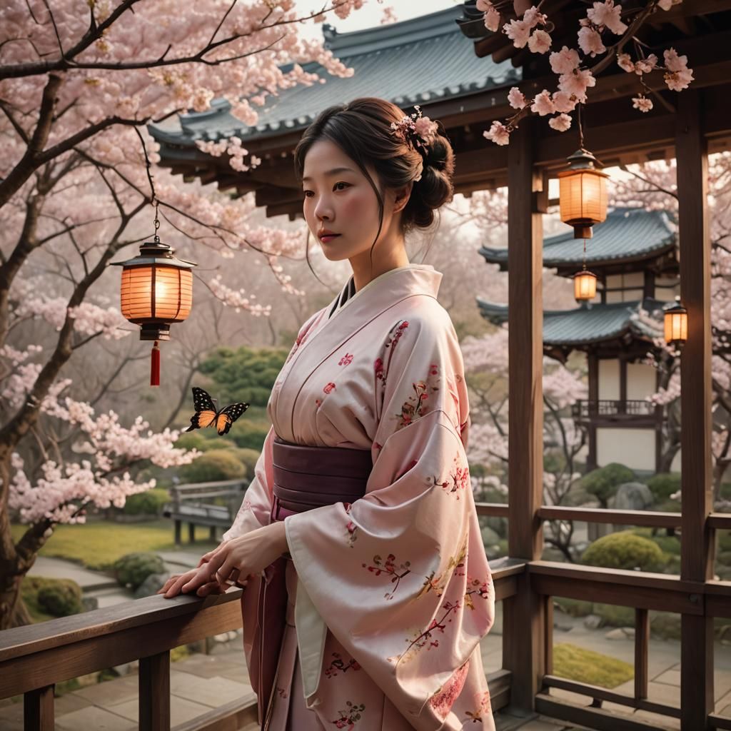 Madamme Butterfly in Impressionist Style