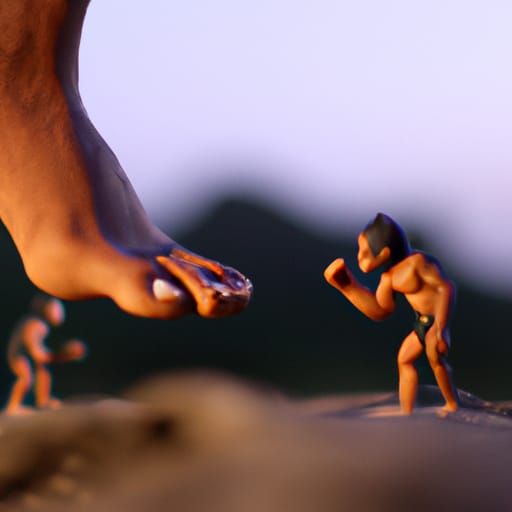 Surreal Battle: Toes vs Monkeys in High Detail