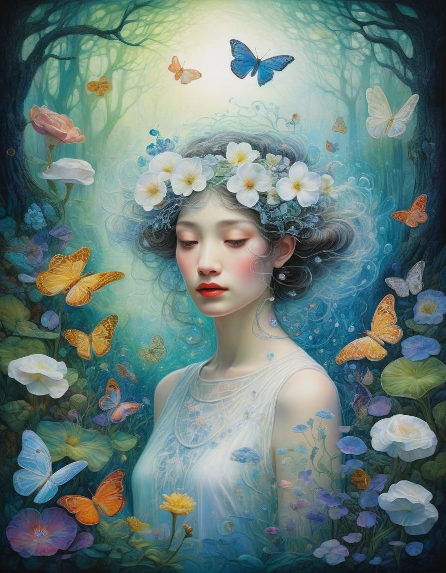 Ethereal Spring Landscape in Fauvist Style