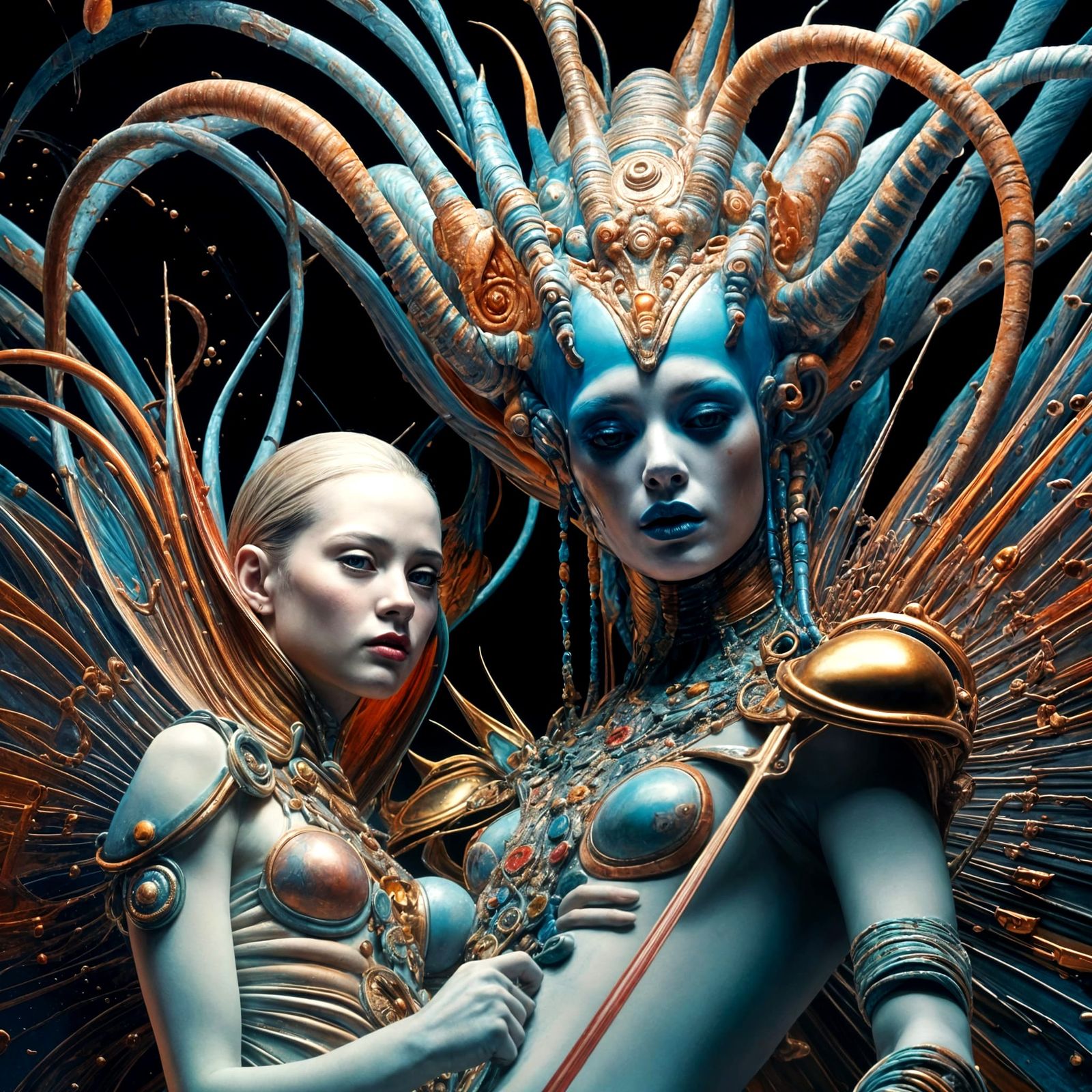 Abstracted Alien Portraits in Bizarre Landscape